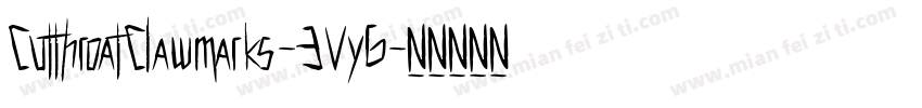 CutthroatClawmarks-3Vy6字体转换