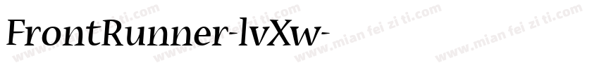 FrontRunner-lvXw字体转换