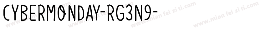 CyberMonday-rg3n9字体转换