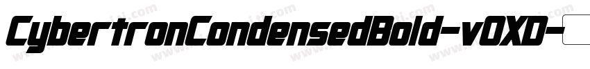 CybertronCondensedBold-vOXD字体转换