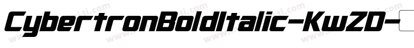 CybertronBoldItalic-KwZD字体转换