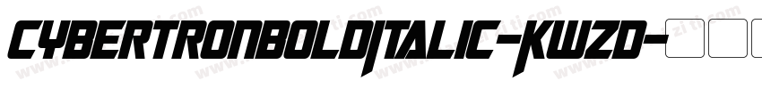 CybertronBoldItalic-KwZD字体转换