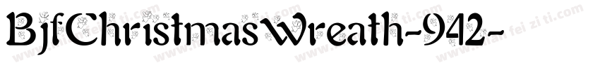 BjfChristmasWreath-942字体转换