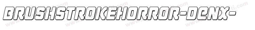 BrushstrokeHorror-dEnX字体转换