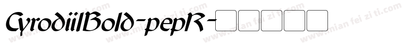 CyrodiilBold-pepR字体转换