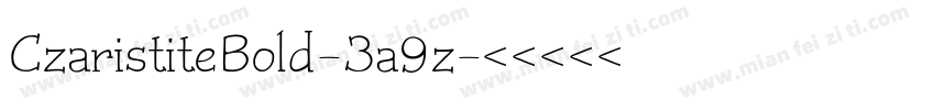 CzaristiteBold-3a9z字体转换