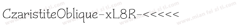 CzaristiteOblique-xL8R字体转换