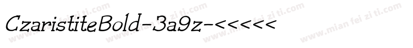 CzaristiteBold-3a9z字体转换
