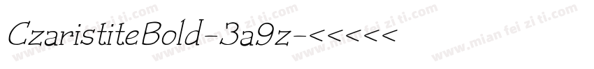CzaristiteBold-3a9z字体转换