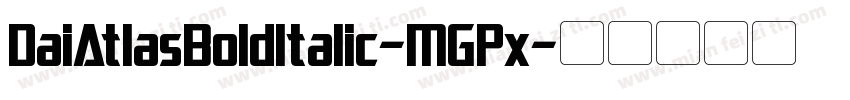DaiAtlasBoldItalic-MGPx字体转换