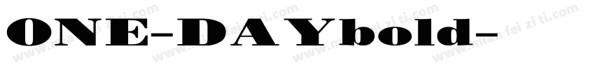 ONE-DAYbold字体转换