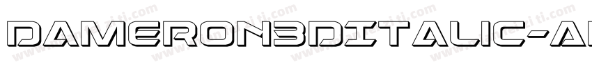 Dameron3DItalic-ABzM字体转换