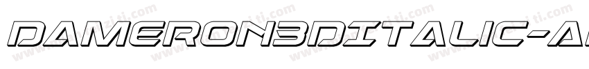 Dameron3DItalic-ABzM字体转换