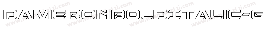 DameronBoldItalic-G2zG字体转换