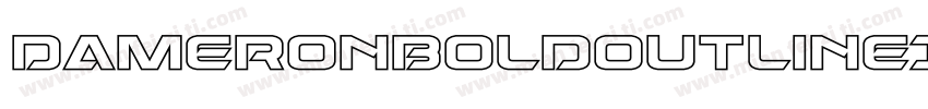 DameronBoldOutlineItalic-zzV3字体转换