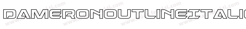 DameronOutlineItalic-Kmny字体转换