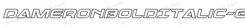 DameronBoldItalic-G2zG字体转换