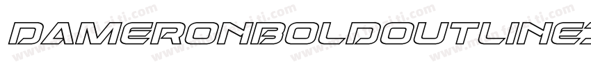 DameronBoldOutlineItalic-zzV3字体转换