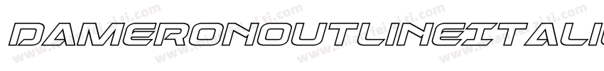 DameronOutlineItalic-Kmny字体转换