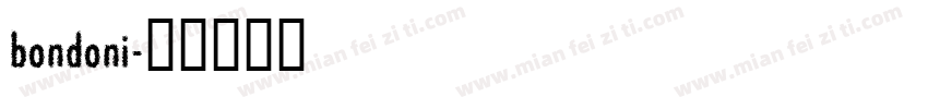 bondoni字体转换