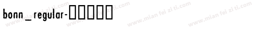 bonn_regular字体转换