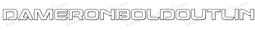 DameronBoldOutlineItalic-zzV3字体转换