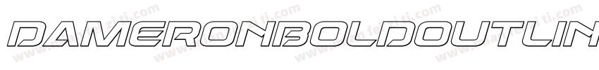 DameronBoldOutlineItalic-zzV3字体转换
