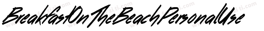 BreakfastOnTheBeachPersonalUse字体转换