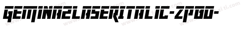 Gemina2LaserItalic-zPB0字体转换