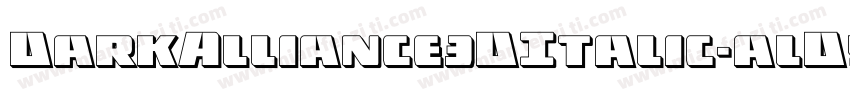 DarkAlliance3DItalic-alD5字体转换