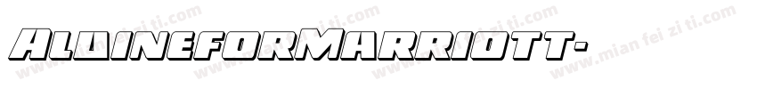 AldineforMarriott字体转换