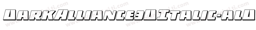 DarkAlliance3DItalic-alD5字体转换