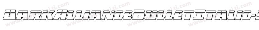 DarkAllianceBulletItalic-3Dx6字体转换