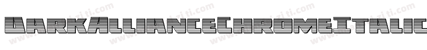 DarkAllianceChromeItalic-pdpr字体转换