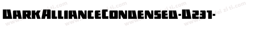 DarkAllianceCondensed-D231字体转换