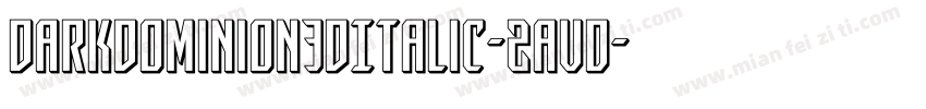 DarkDominion3DItalic-2avd字体转换