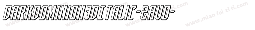DarkDominion3DItalic-2avd字体转换