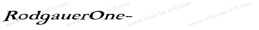 RodgauerOne字体转换
