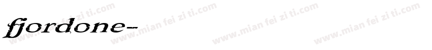 fjordone字体转换