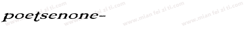 poetsenone字体转换