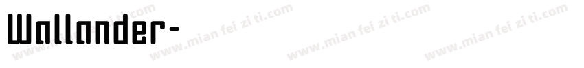 Wallander字体转换