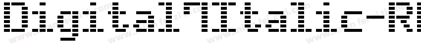 Digital7Italic-RBM3字体转换