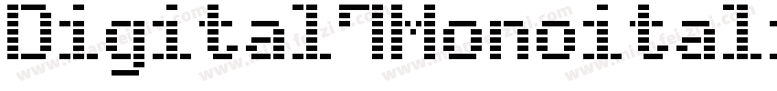 Digital7Monoitalic-8xKz字体转换