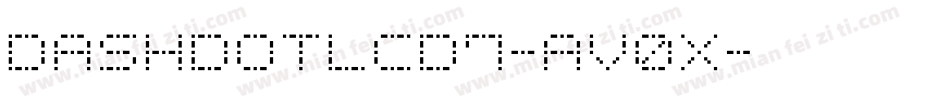 DashDotLcd7-aV0x字体转换
