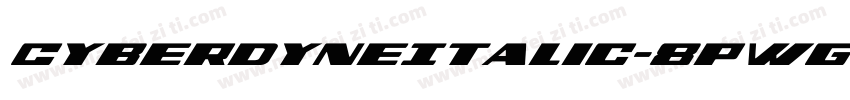 CyberdyneItalic-8pWg字体转换