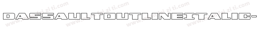 DassaultOutlineItalic-K647字体转换
