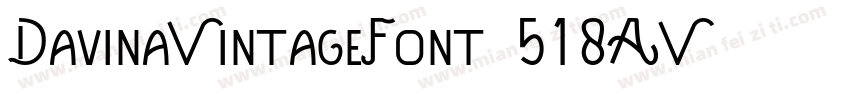 DavinaVintageFont-518AV字体转换