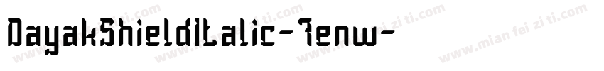 DayakShieldItalic-7enw字体转换