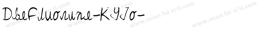 DbeFluorine-KYJo字体转换