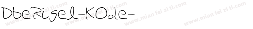 DbeRigel-KOde字体转换